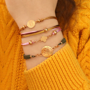 Sets d'inspiration Bracelets tendance avec du fil macramé et du fil en coton ciré wax