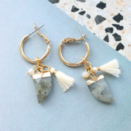 Sets d'inspiration Colliers et boucles d’oreilles avec des pendentifs en pierre naturelles
