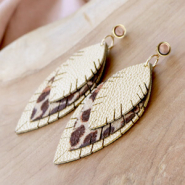 Sets d'inspiration Boucles d’oreilles/porte-clés avec pendentifs simili cuir  