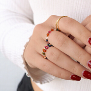 Sets d'inspiration Inspiration pour créer d’élégantes bagues avec des pierres naturelles perles facettées imitation