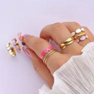 Sets d'inspiration Combinez ces magnifiques bagues en acier inox émaillées de cette façon