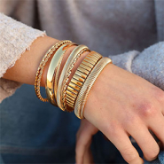 Sets d'inspiration Inspiration bijoux avec bracelets joncs en acier inoxydable