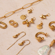 Nouveau Boucle d'oreilles et apprêt en acier inoxydable