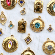 Nouveau NOUVEAU ! Breloques uniques en acier inoxydable