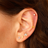 Nouveau Piercings d’oreille en acier inoxydable
