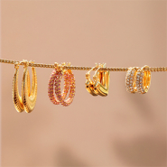 Nouveau Boucles d’oreilles en acier inoxydable