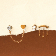 Sets d'inspiration Complétez votre collection avec des piercings d’oreille en acier inoxydable