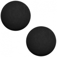 Cabochon classique 7mm Polaris Elements mat noir néro