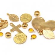 Perles et breloques en métal DQ Perles en métal DQ doré