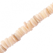Perles coquillage basiques disque 6mm Beige