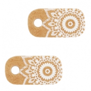 Cartes &agrave; bijoux "made with love" marron