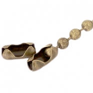Embout / fermoir DQ pour chaîne à billes 2mm Doré antique