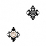 Breloques en m&eacute;tal TQ connecteur en forme de diamant argent&eacute; antique