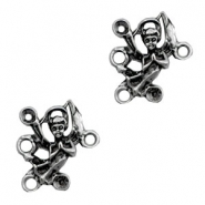 Breloques en m&eacute;tal TQ connecteur/serti ange pour Swarovski PP32 argent&eacute; antique