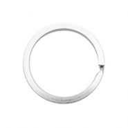 Porte-clés anneau 25mm argenté antique