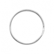 Porte-clés anneau 24mm argenté antique