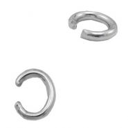 Appr&ecirc;ts en m&eacute;tal TQ anneau bris&eacute; ovale argent&eacute; antique