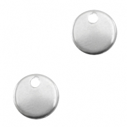 Breloques en acier inox 8mm argent&eacute;