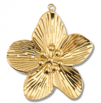 Breloques en acier Inox fleur 