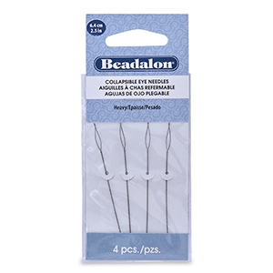 Beadalon Collapsible Eye Needles 6.4mm heavy Argent&eacute;