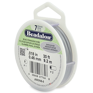 Beadalon stringing wire 7 strand 0.46mm Argent&eacute; satin&eacute;