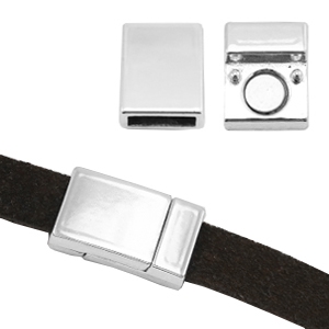 Fermoirs aimant&eacute;s en m&eacute;tal Basic Quality &Oslash;10.2x3.1mm argent&eacute; antique