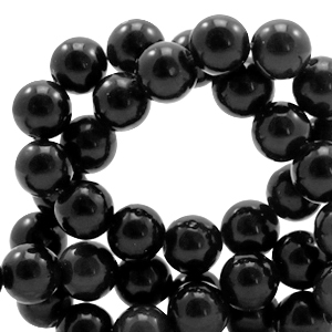 Pierres semi-pr&eacute;cieuses 8mm Anthracite fonc&eacute;-noir