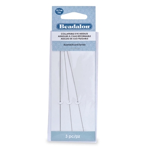 Beadalon Collapsible Eye Needles 12.7mm assorted Argent&eacute;