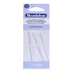 Beadalon Collapsible Eye Needles 6.4mm assorted Argent&eacute;