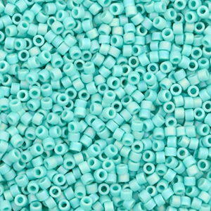 Perles Miyuki delicas 11/0 Opaque matte AB turquoise green DB-878
