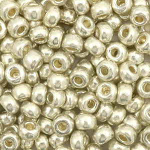 Perles de rocailles Miyuki 6/0 Duracoat galvanized silver 6-4201