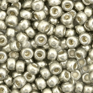 Perles de rocailles Miyuki 6/0 Duracoat galvanized light pewter silver 6-4221