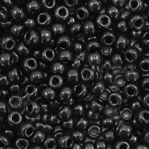 Perles de rocailles Miyuki 8/0 Opaque black 8-401