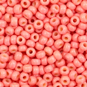 Perles de rocailles Miyuki 8/0 Duracoat opaque light watermelon pink 8-4464