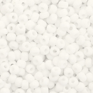 Perles de rocailles Miyuki 8/0 Opaque matte white 8-402f