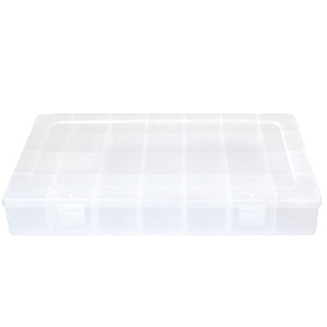 Pr&eacute;sentoir bijoux bo&icirc;te de rangement 28 cases transparent