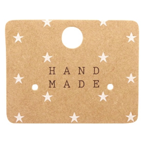 Cartes &agrave; bijoux "Handmade" marron