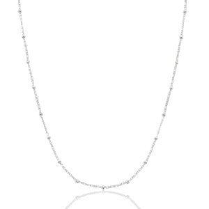 Colliers en acier inox petites boules Argent&eacute;