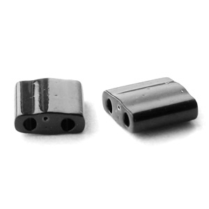 Perles Miyuki tila 5x5mm Opaque black TL-401