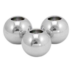 Perles en acier inox 5mm argent&eacute; (inox)