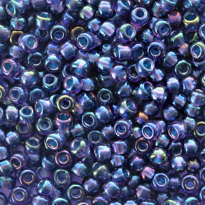 Perles de rocailles Miyuki 8/0 Fancy lined tidal blue 8-3539