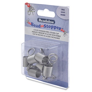 Beadalon bead stopper large 6pcs Acier inoxydable