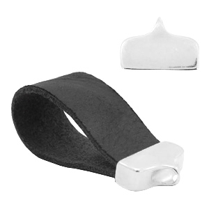 Embouts en m&eacute;tal DQ &Oslash;20x5mm avec anneau Argent&eacute; antique (sans nickel)