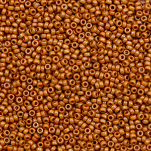 Perles de rocailles Miyuki 15/0 Duracoat opaque sienna brown 15-4459 