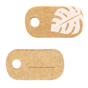 Cartes &agrave; bijoux Leaves Marron