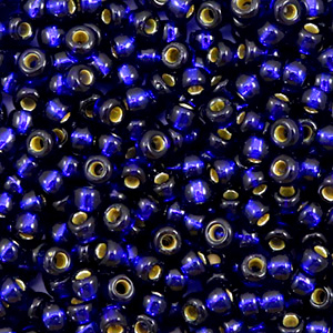 Perles de rocailles Miyuki 8/0 Duracoat silverlined dyed navy blue 8-4281