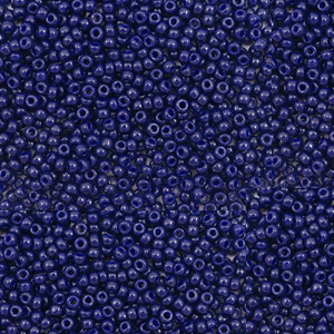 Perles de rocailles Miyuki 15/0 Duracoat opaque dyed dark navy blue 15-4494