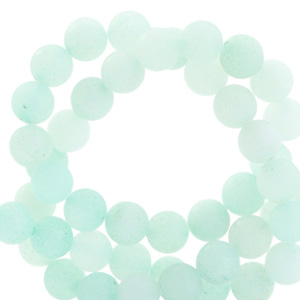 Pierres naturelles Quartz 8mm mat Vert turquoise