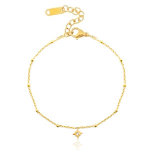 Bracelets en acier inox bonne &eacute;toile Dor&eacute;