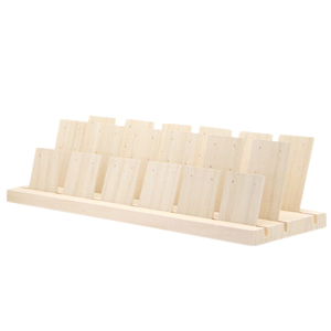 Pr&eacute;sentoir bijoux en bois pour boucles d'oreilles Naturel (couleur naturelle du bois)